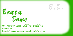 beata dome business card